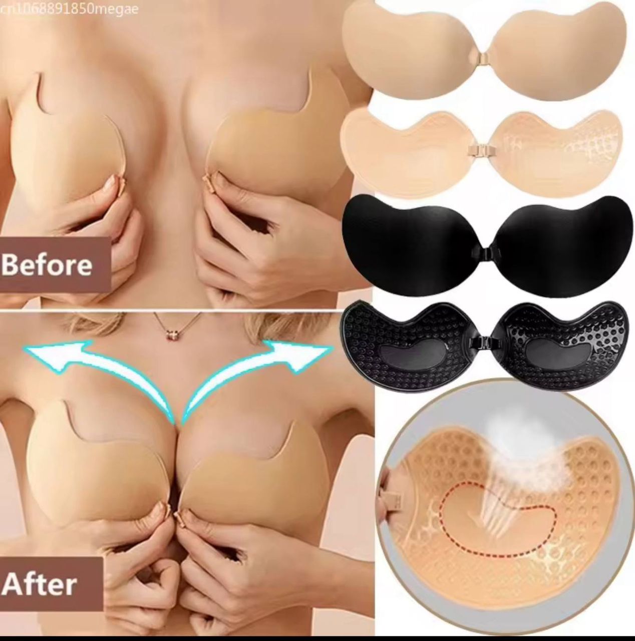 Handless sticky bra