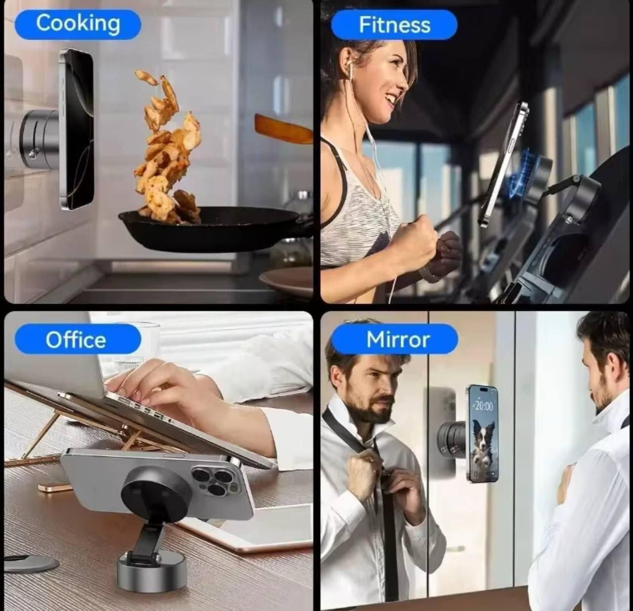 Vacuum car/glass phone holder